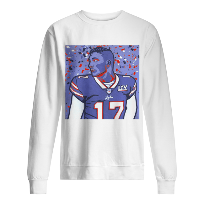 Josh Allen No17 Buffalo Bills Art shirt, hoodie, sweater and long