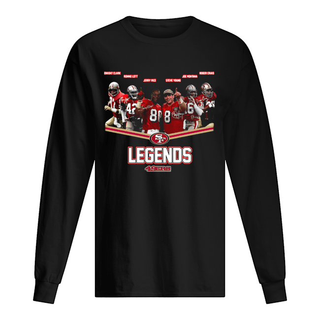 Jerry Rice and Steve Young and Joe Montana and Ronnie lott Legends San  Francisco 49ERS signatures 2023 shirt, hoodie, sweater, long sleeve and  tank top