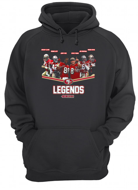 Jerry Rice and Steve Young and Joe Montana and Ronnie lott Legends San  Francisco 49ERS signatures 2023 shirt, hoodie, sweater, long sleeve and  tank top