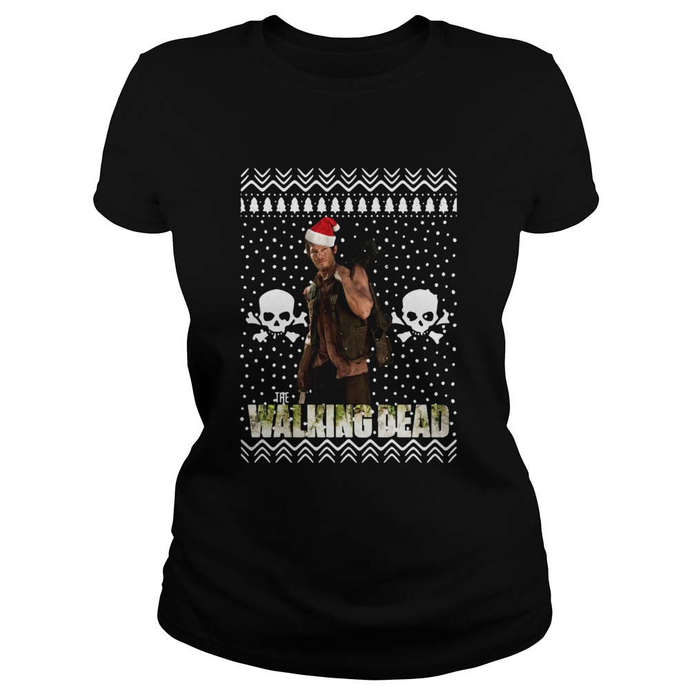 The Walking Dead Daryl Dixon Santa Hat Ugly Christmas shirt, hoodie, sweater  and long sleeve