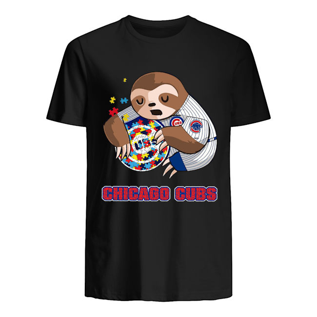 Baby Sloth Hug Chicago Cubs Autism shirt, hoodie, sweater, longsleeve t- shirt