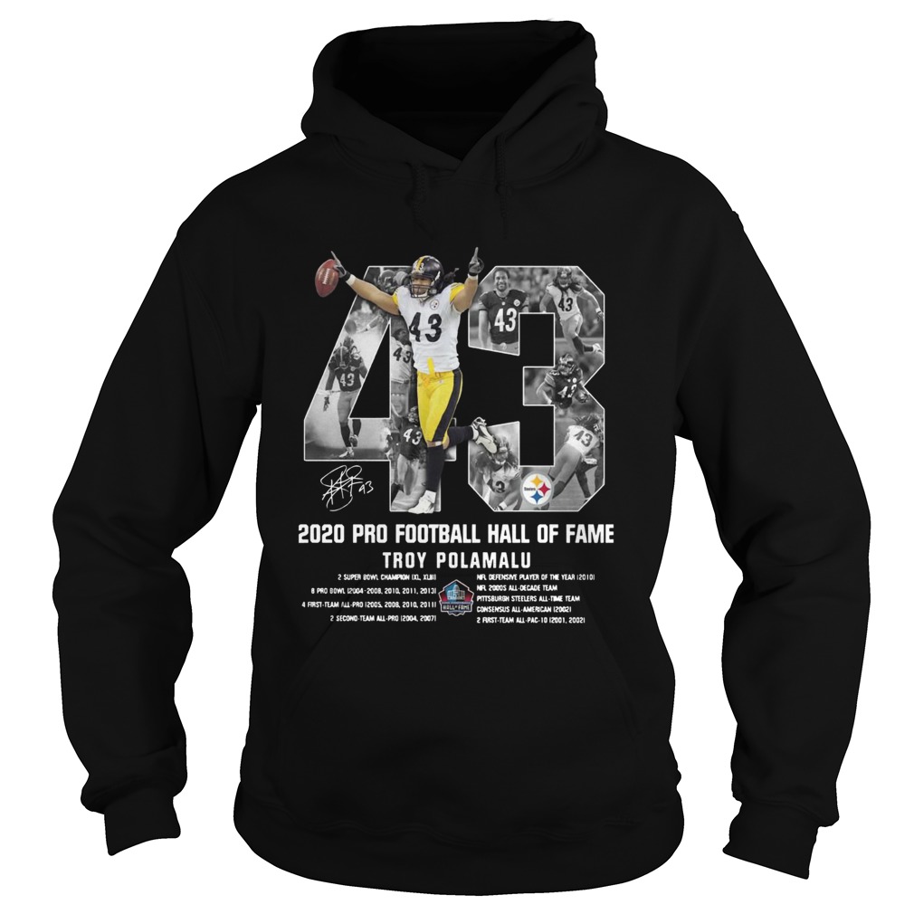 Get 2020 pro football hall of fame Troy Polamalu number 43 shirt