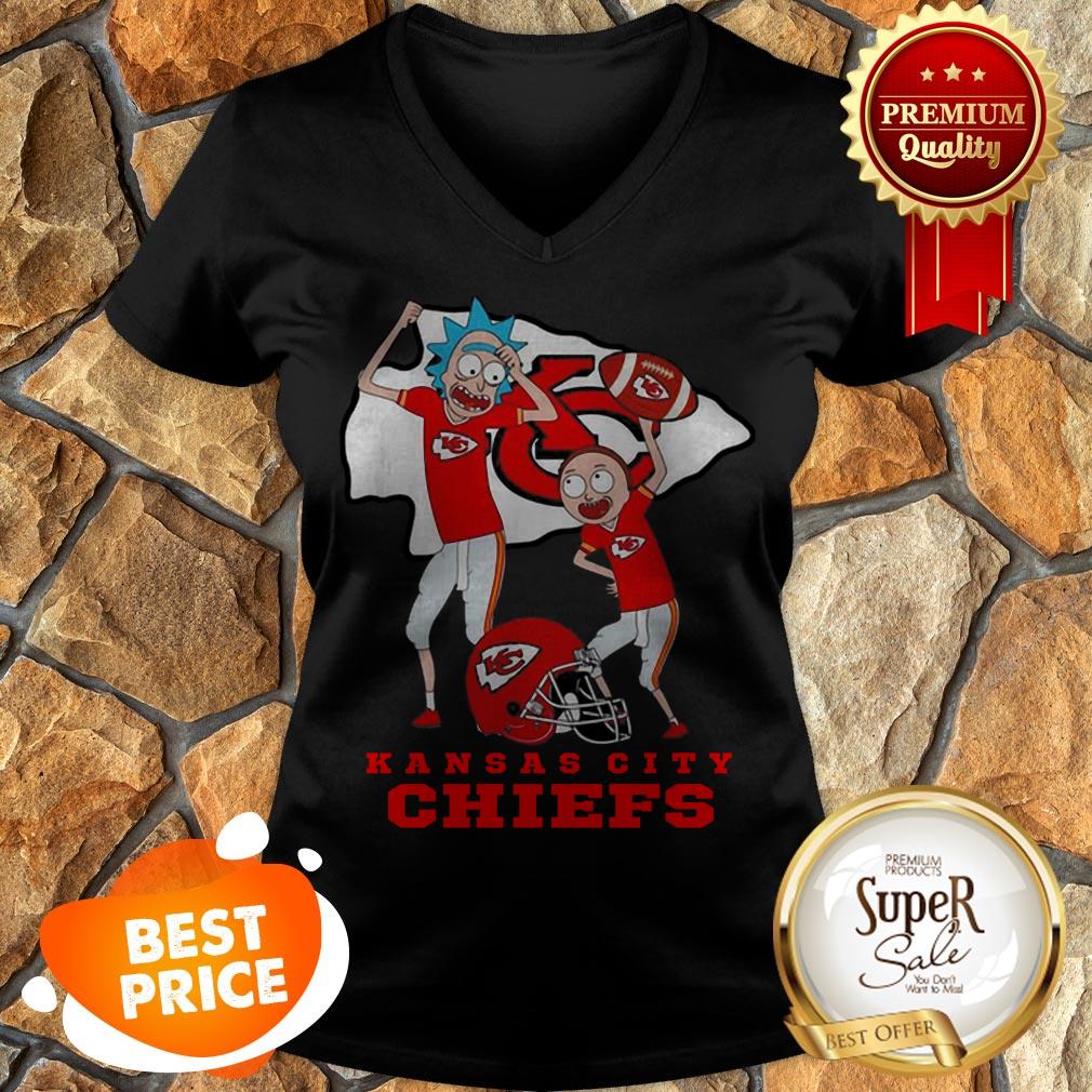 Nice Rick And Morty Mashup Kansas City Chiefs Logo Shirt, hoodie, sweater  and long sleeve