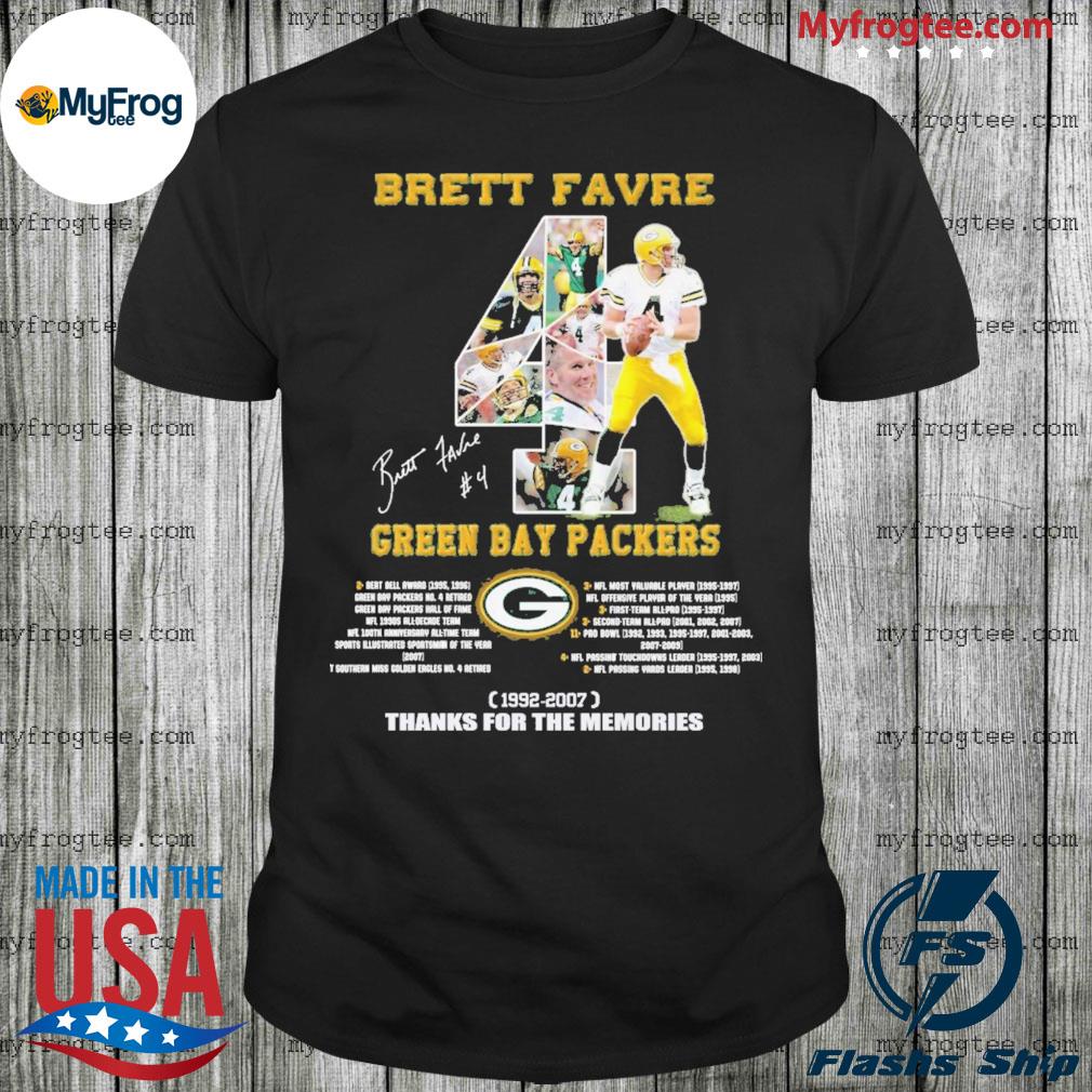 Brett Favre Green Bay Packers signature 1992 2007 thanks for the