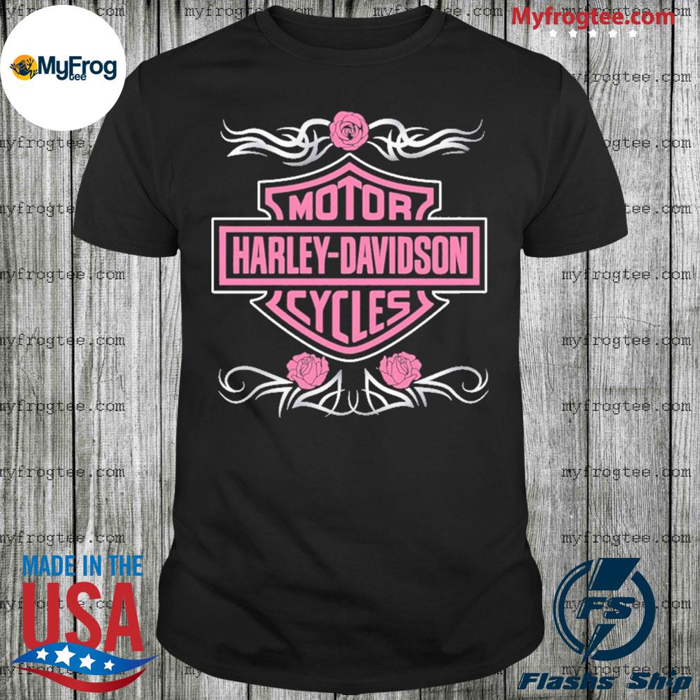 Harley-Davidson Purse, Black Canvas, Rose Collection, New