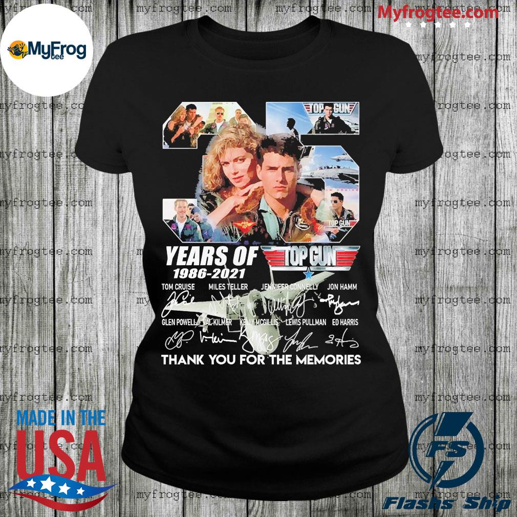 Top Gun 35 Years Of Top Gun 1986-2021 Signature Black T Shirt Men