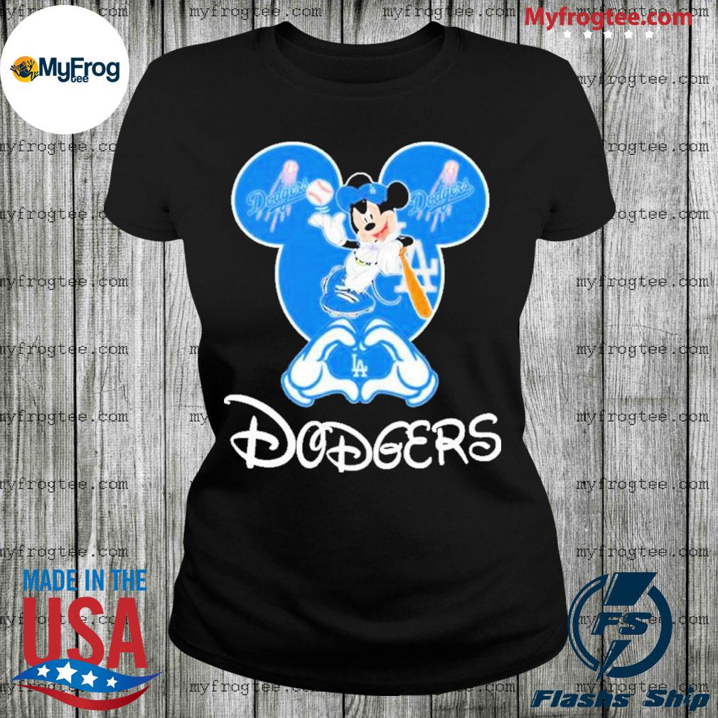 Disney Mickey Mouse Loves Los Angeles Dodgers Heart Svg Los