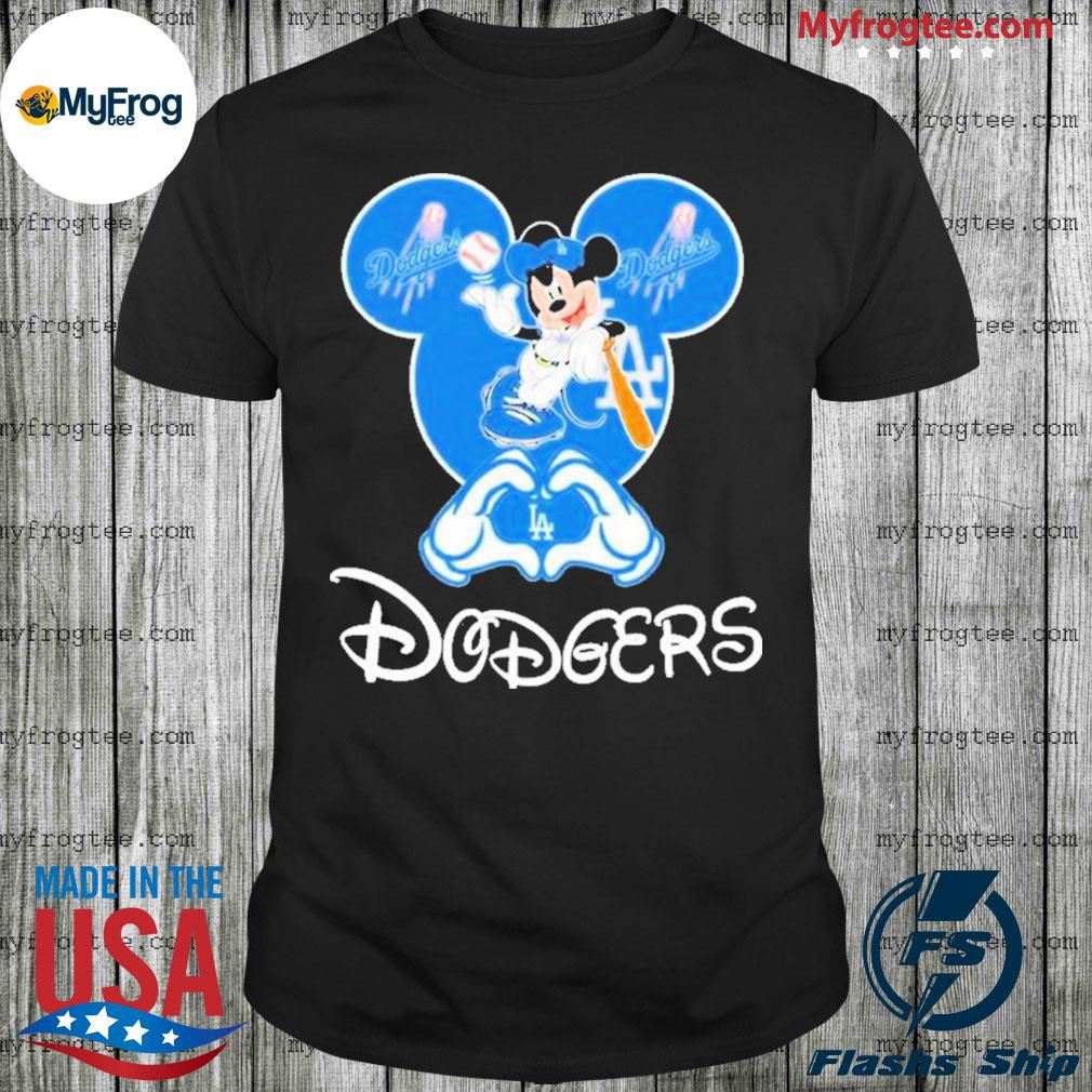 Disney Mickey Mouse Loves Los Angeles Dodgers Heart Shirt, hoodie, sweater  and long sleeve