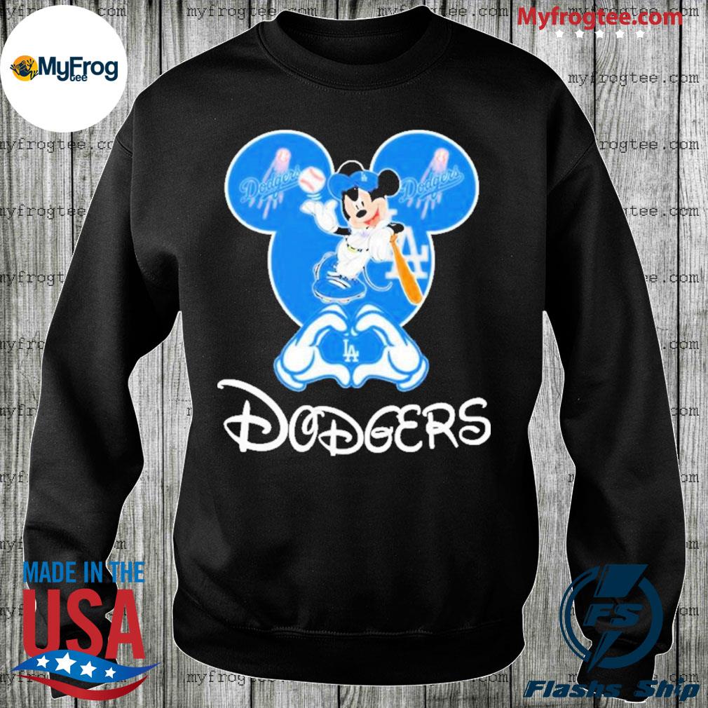 Disney Mickey Mouse Loves Los Angeles Dodgers Heart Svg Los