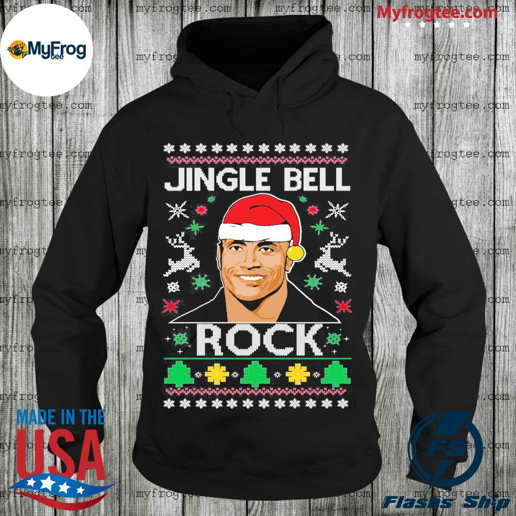 Dwayne Johnson hat santa jingle bell Rock ugly Christmas sweater, hoodie,  sweater and long sleeve