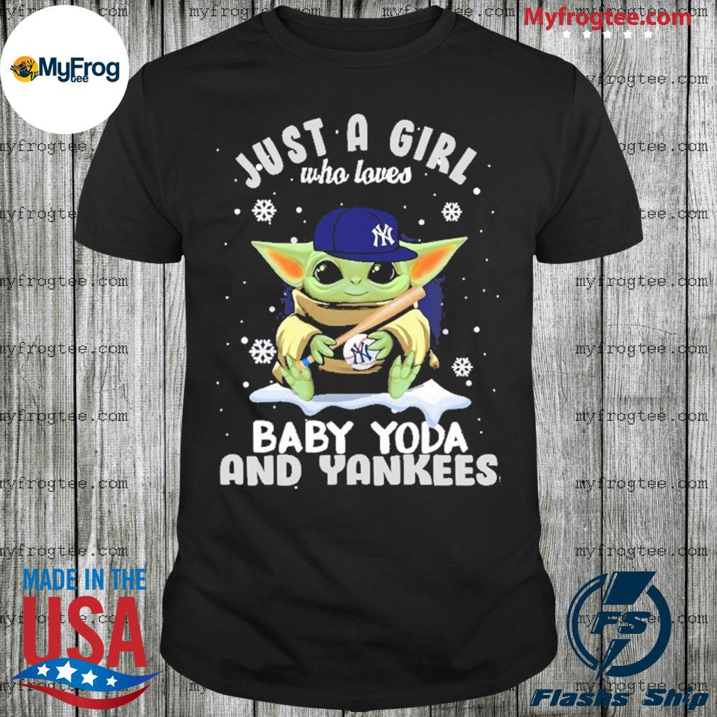 Just a girl who loves Baby Yoda and Yankees Christmas shirt, hoodie, sweater  and long sleeve