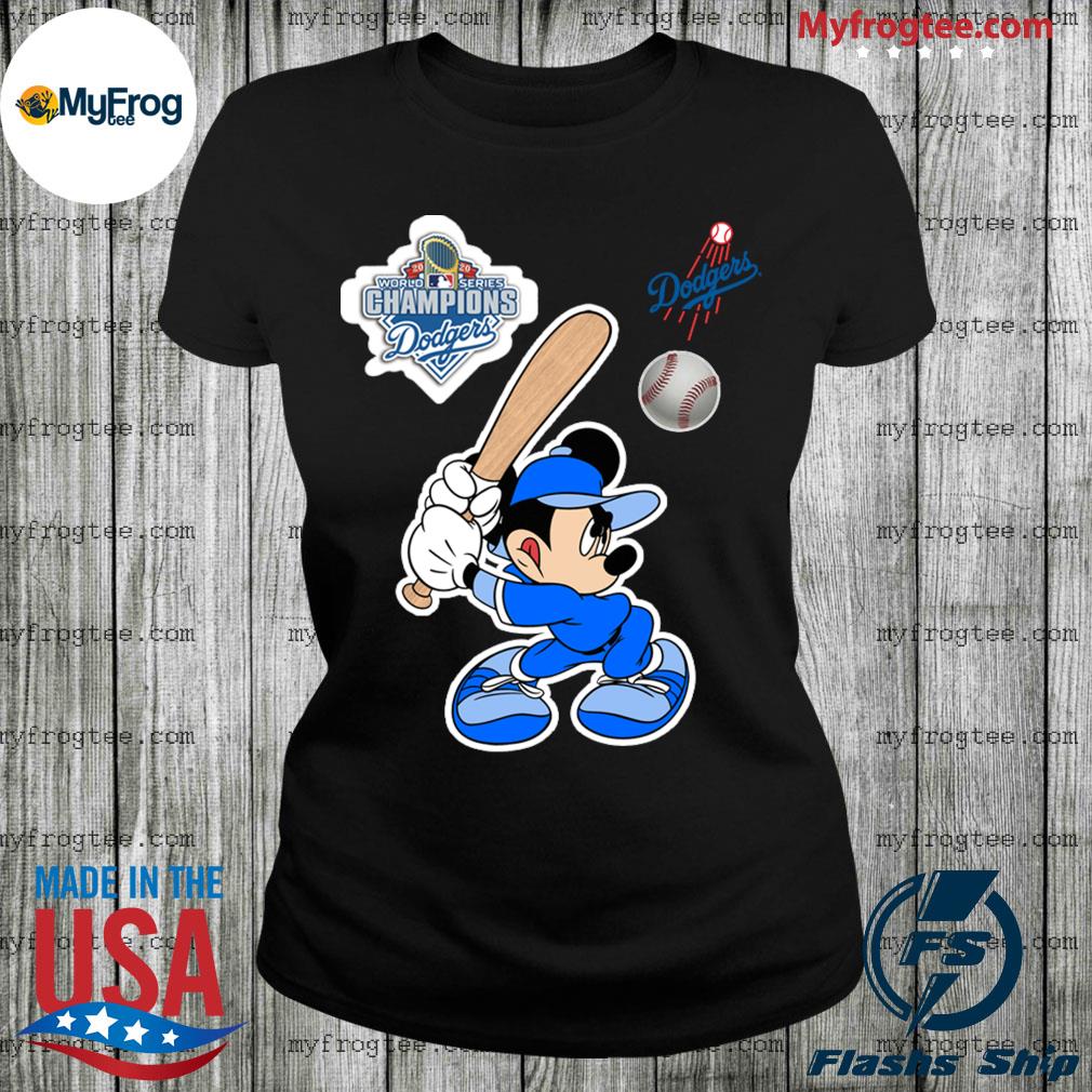 Mickey Mouse Playing Baseball World Series Champion Dodgers shirt