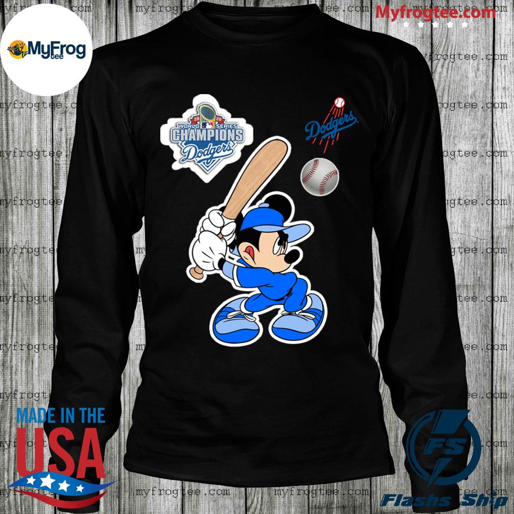 Mickey Mouse Playing Baseball World Series Champion Dodgers shirt