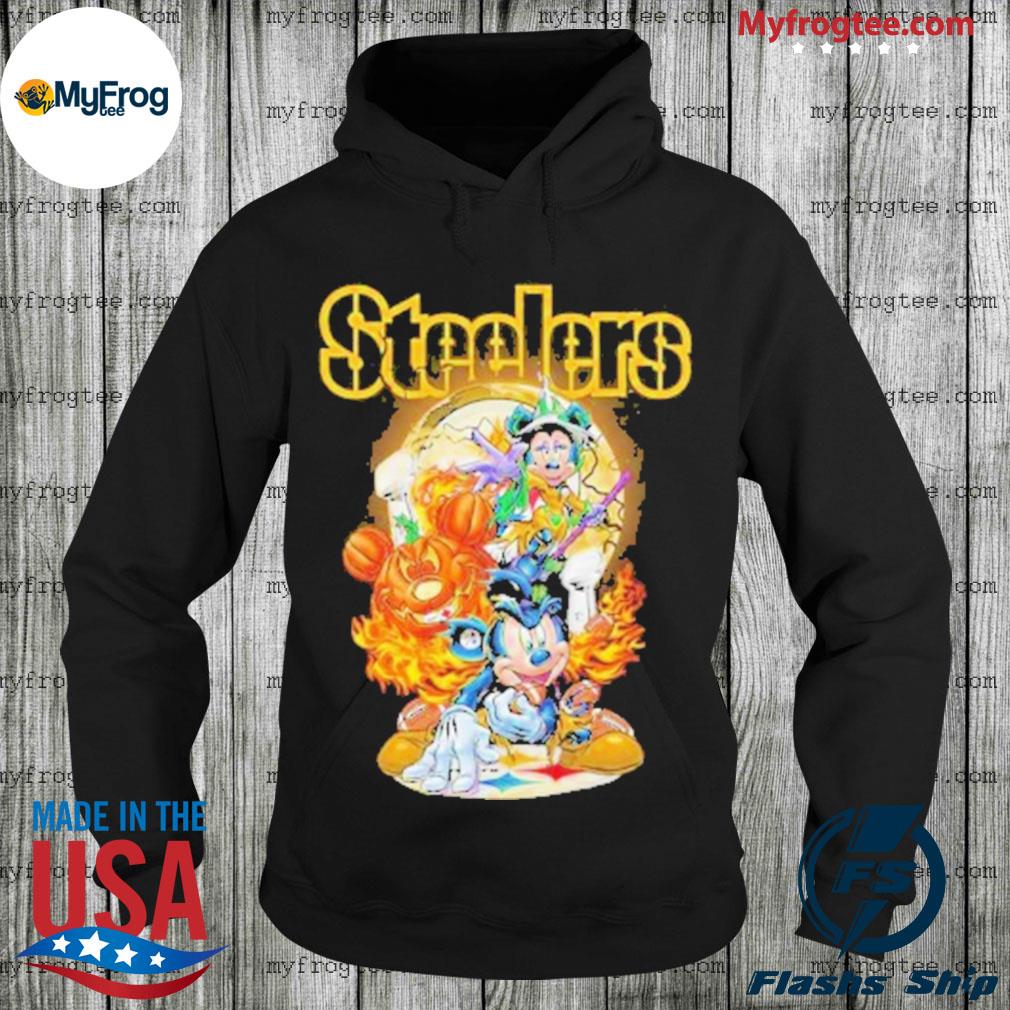 Mickey mouse pumpkin pittsburgh steelers halloween shirt, hoodie, sweater  and long sleeve