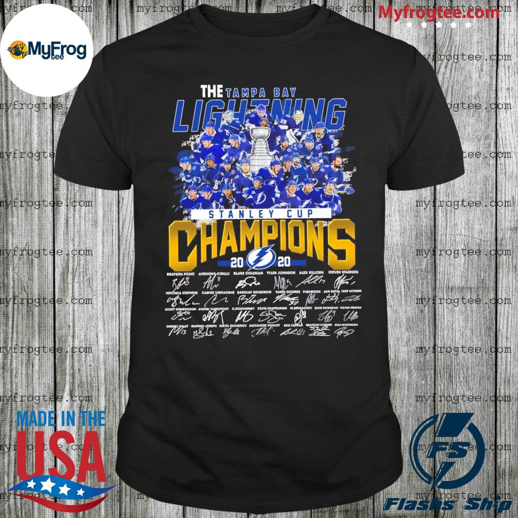 The Tampa Bay Lightning stanley cup Champions 2020 signatures shirt,  hoodie, sweater and long sleeve