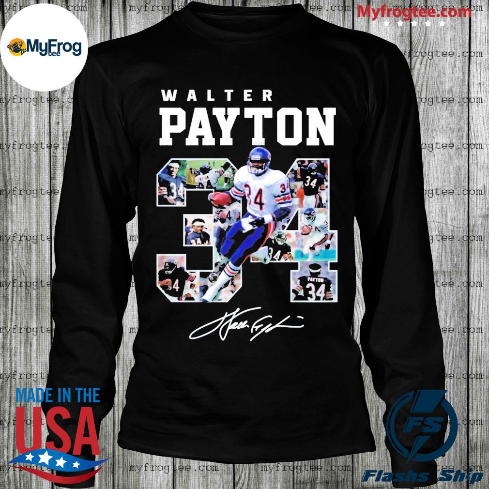 Walter payton 34 signature shirt, hoodie, sweater and long sleeve