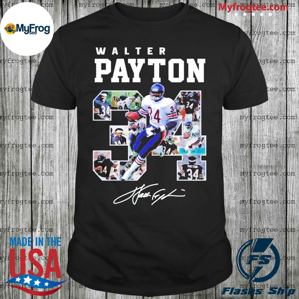 Walter payton 34 signature shirt, hoodie, sweater and long sleeve