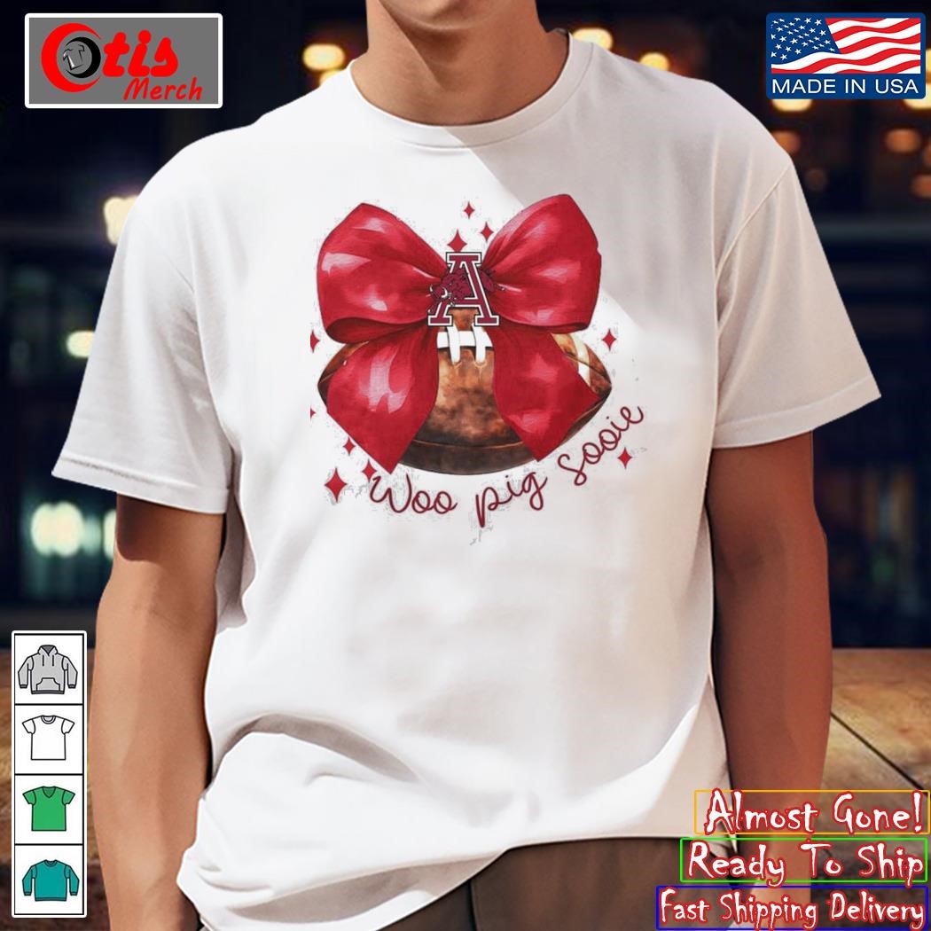 Arkansas Razorbacks Football Woo Pig Sooie For Bow Girl T-Shirt