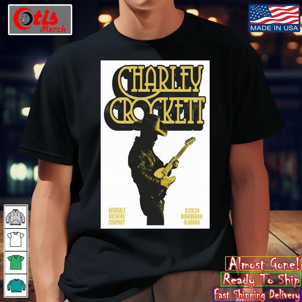 Charley Crockett August 29 2024 Avondale Brewing Co Birmingham AL Poster Artist shirt