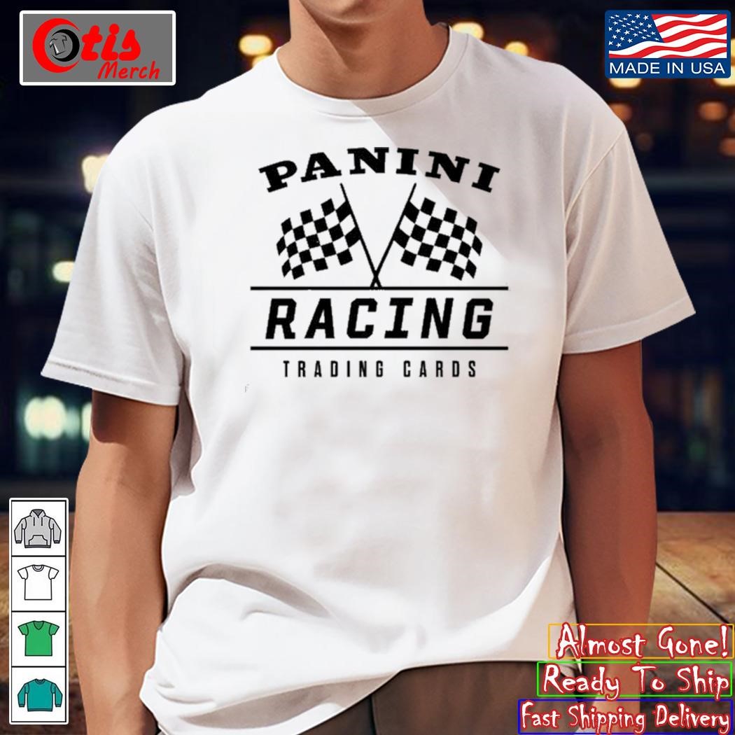 Joey Logano Wearing Panini Racing Trading Cards Shirt