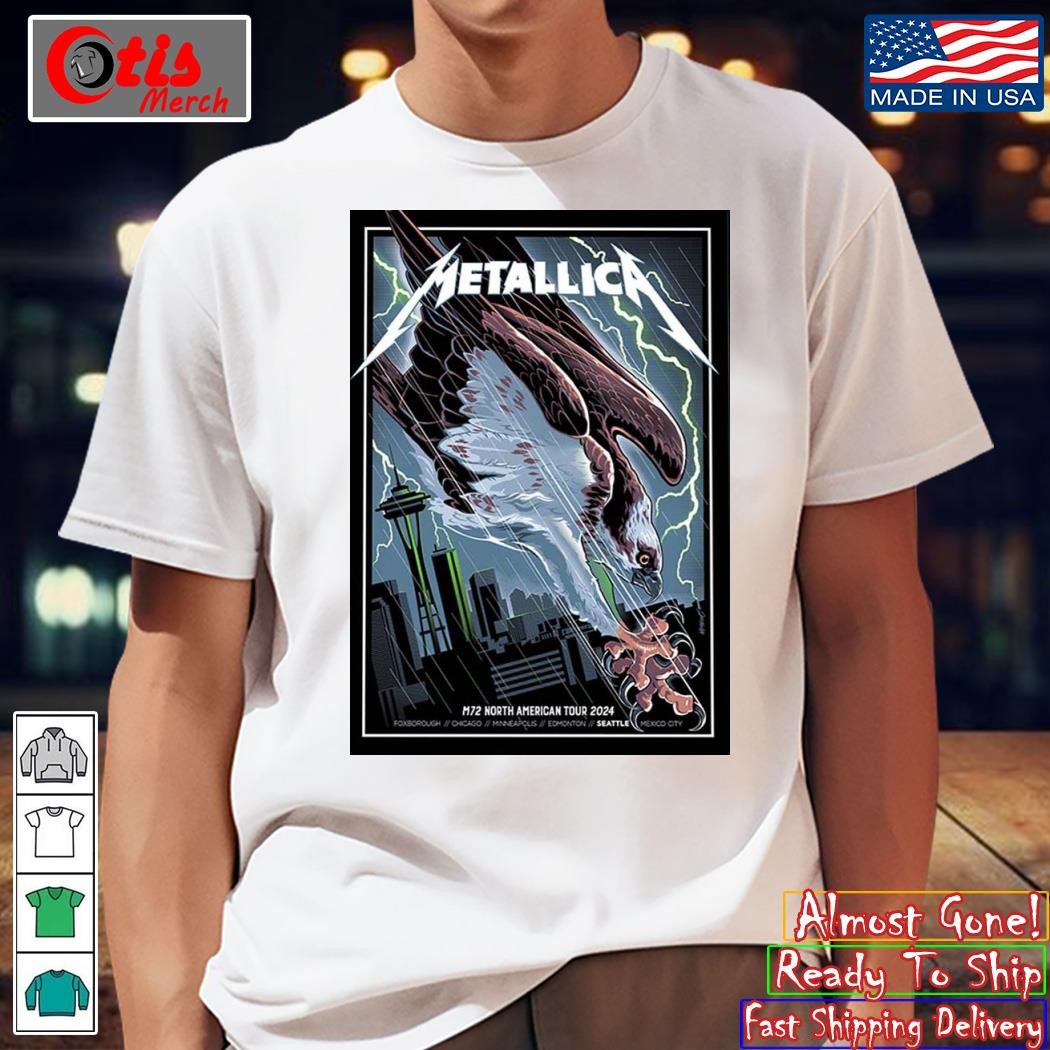 Metallica M72 Seattle Washington Pop Up Shop Poster At Lumen Field On August 30 And September 1 2024 shirt